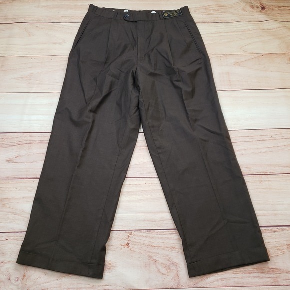 Villa Di Roma Other - Villa Di Roma Loro Piana Dress Pants Mens 32x28 Brown Super 120s Wool Pleated